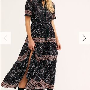 Free People Rare Feelings Maxi in Black NWT